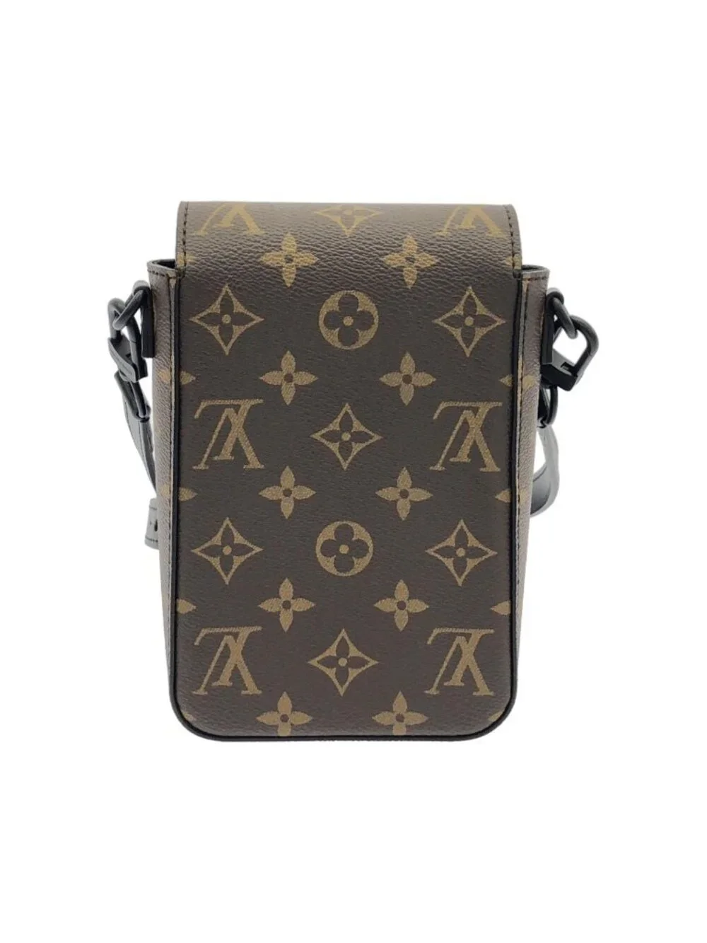 Louis Vuitton Monogram Macassar S Lock Vertical Wearable Wallet Shoulder Bag